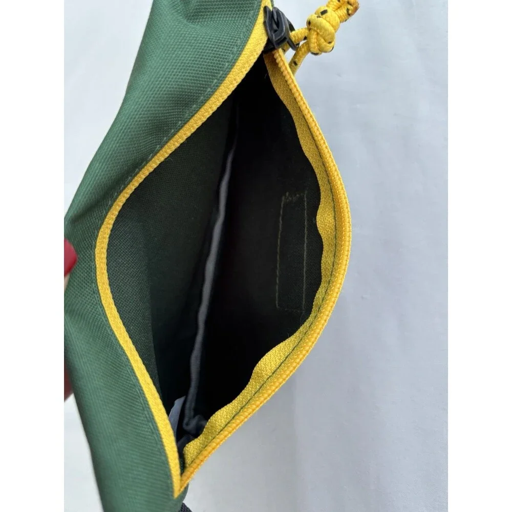 L.L. Bean Green Pouch with Yellow Zipper Outdoor Storage Bag